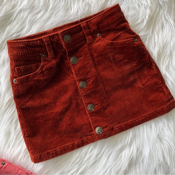 Bundle Girls Cat & Jack Corduroy Pink and Rust Skirts - Picture 2 of 3
